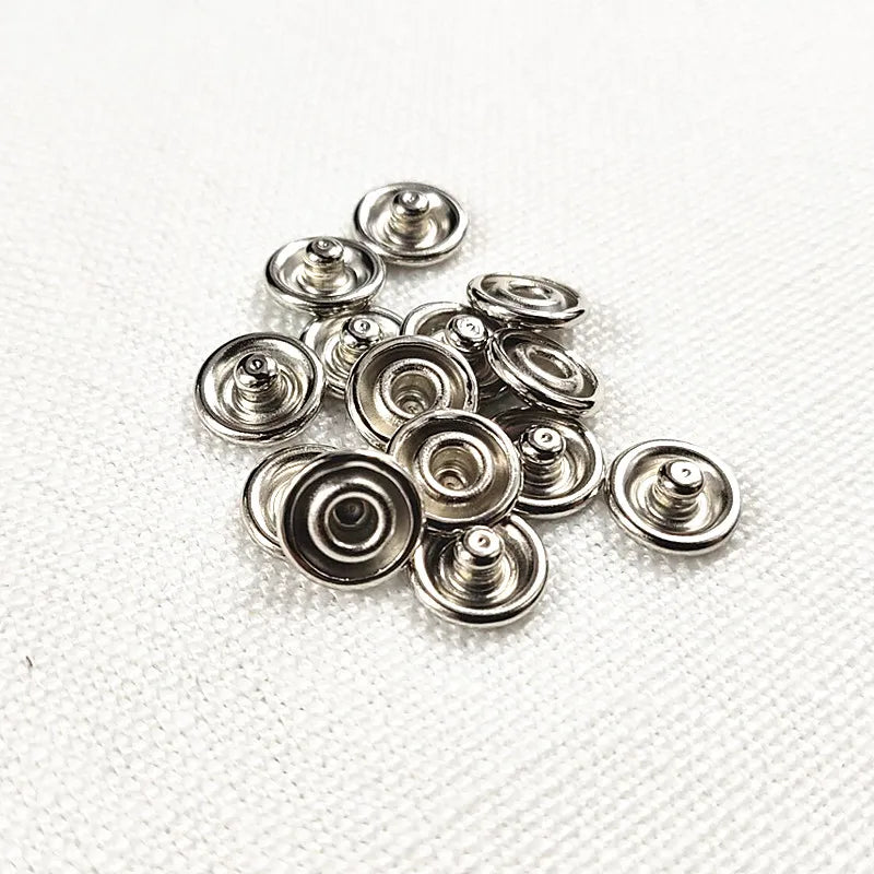 10sets(4pcs 1set) Colored Metal Prong Snap Buttons Press Studs Fasteners Baby Romper Buckle Button for Clothing Sewing 9.5mm