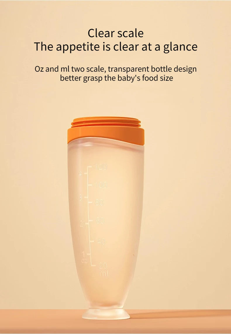 BBET Baby Squeezing Feeding Bottle Silicone Newborn Training Rice Spoon Infant Cereal Food Supplement Feeder Safe Tableware
