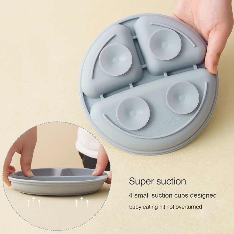 5Pcs Personalized Name Baby Silicone Feeding Sets Suction Cup Bowl Dishes Kids Spoon Fork Waterproof Bib Children's Tableware