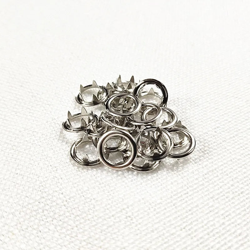 10sets(4pcs 1set) Colored Metal Prong Snap Buttons Press Studs Fasteners Baby Romper Buckle Button for Clothing Sewing 9.5mm