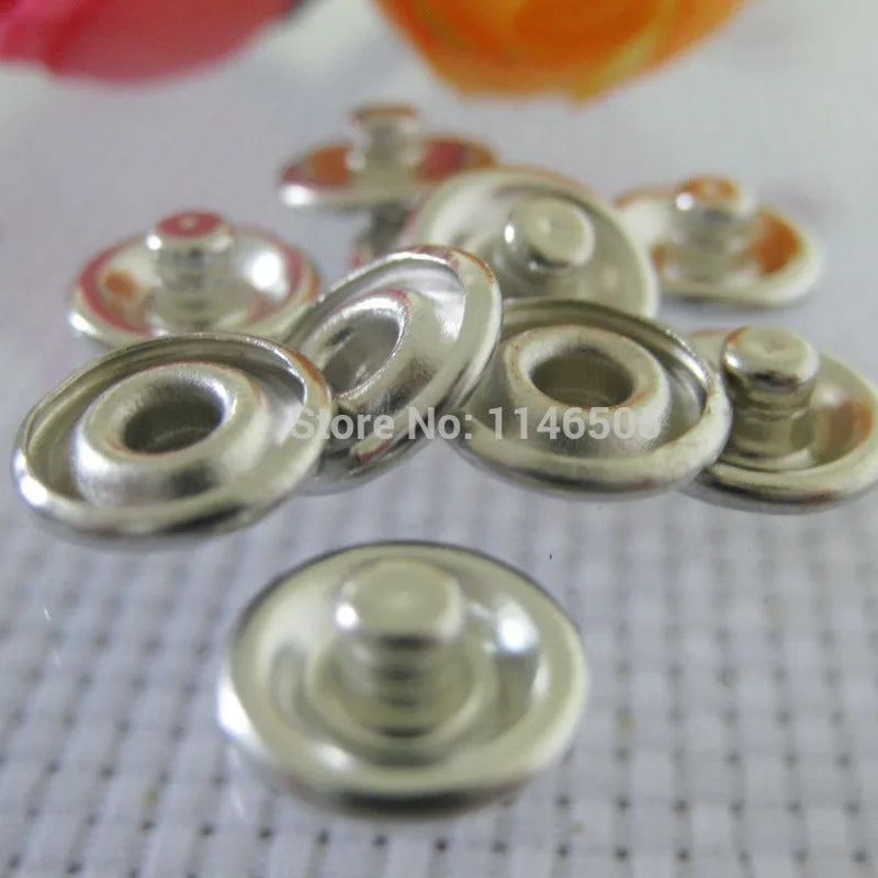 50 set/lot  9.5mm prong metal snap buttons snap silver plated buttons garment accessory baby romper scrapbooking products