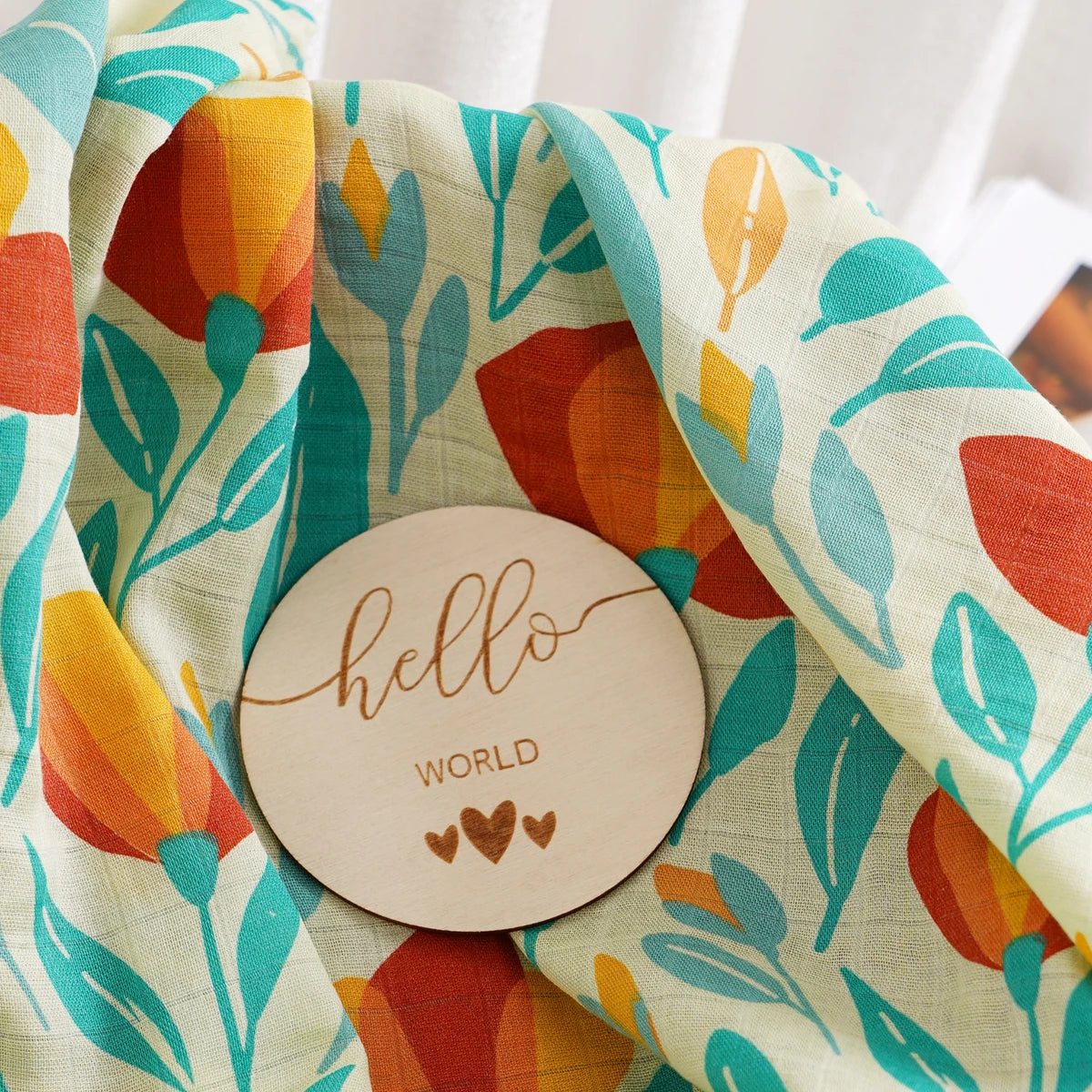 Elinfant 1 PC Baby Swaddle Blanket Bamboo Cotton Soft Baby Blankets Newborn Muslin Swaddle Blanket for Newborn Girl and Boy Baby