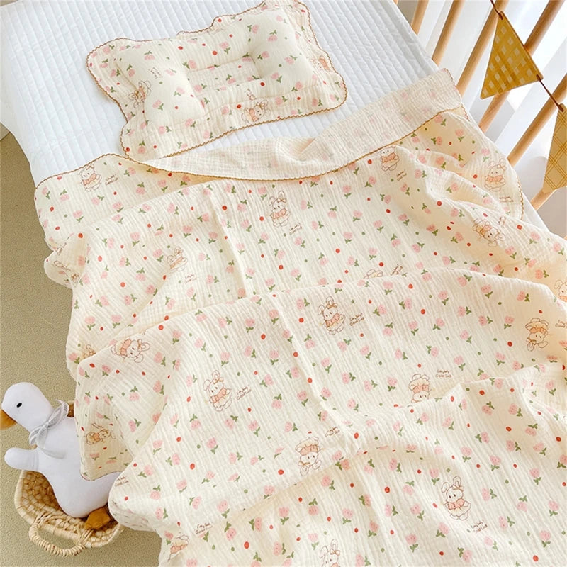 Y1UB 2-layer Swaddle Blanket Cotton Muslin Blanket for Girls & Boys Baby Receiving Swaddles for Newborn & Infant Swaddling