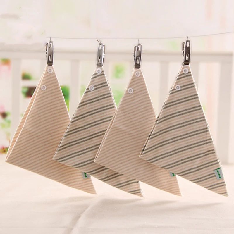 2Pc/LOT Organic Cotton Baby Bib Triangle Slobber Natural Organic Cotton Towel for Baby Girl and Boy 42*29CM